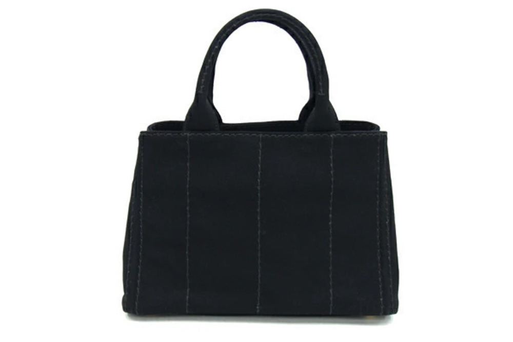 Prada canvas Shoulder Stripe Canapa handbag Crossbody Black